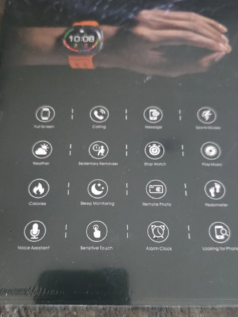 D31 Watch Ultra GS Smartwatch - Black with Red Accents